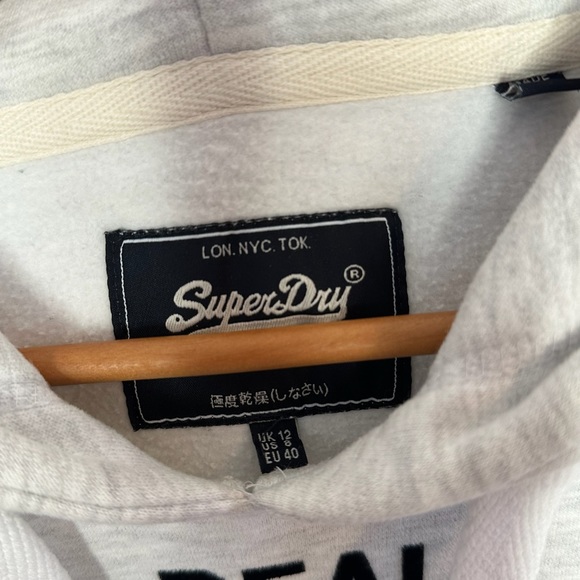 Superdry Sweatshirt VINTAGE LOGO EMBOSS FLOCK Size 8 - Picture 4 of 7